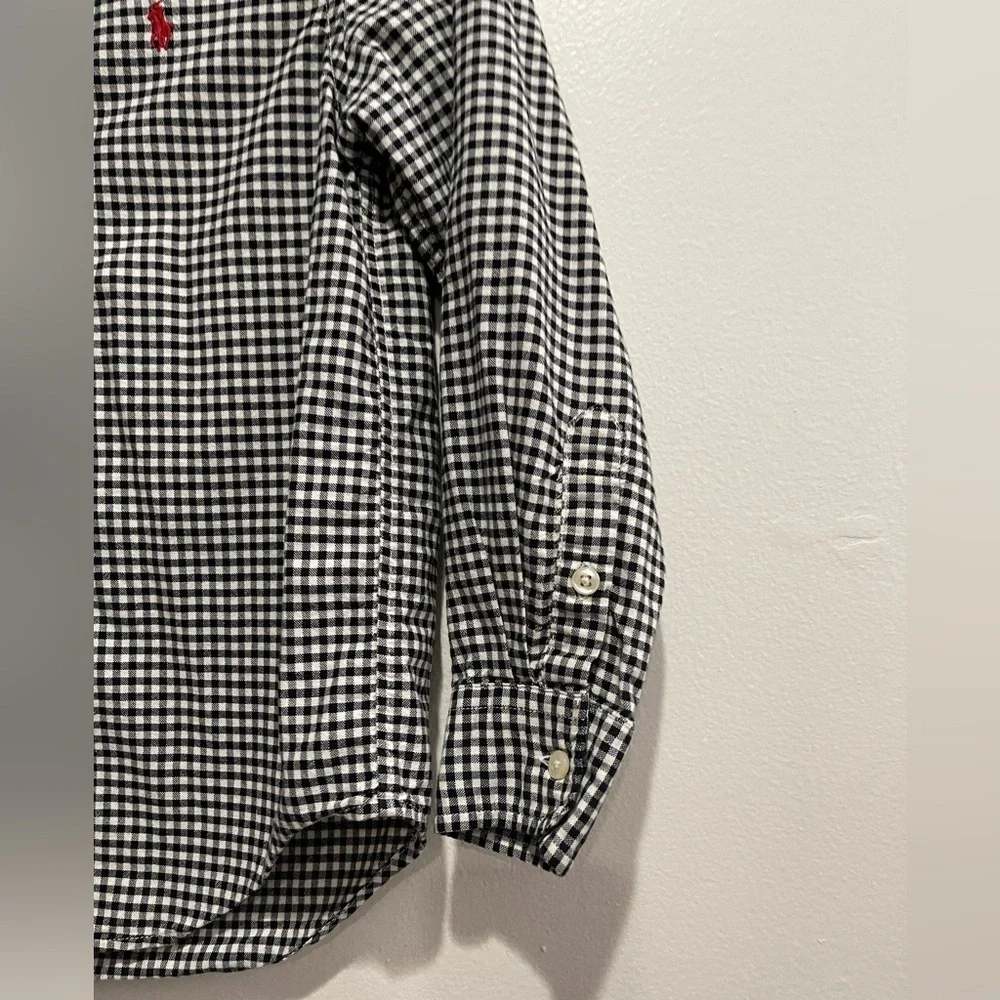 Ralph Lauren Kids Gingham Print Long Sleeve  Button shirt